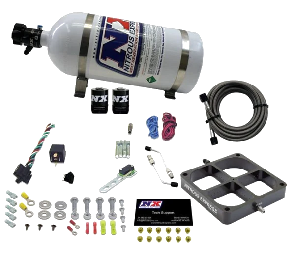 8500 Billet Crossbar Plate System Single Stage 100-500Hp with 10Lb Bottle Nitrous Express NX 63980-10