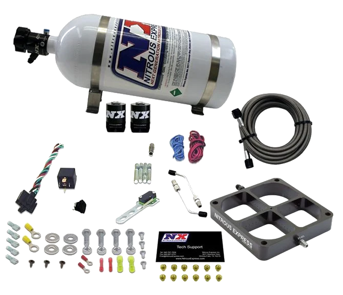 8500 Billet Crossbar Plate System Single Stage 100-500Hp with 10Lb Bottle Nitrous Express NX 63980-10