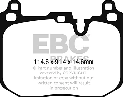 DPX2271 Klocki hamulcowe ULTIMAX2 EBC Brakes Mini Hatch 3rd Gen F55 Works Mini Hatch 3rd Gen F56 Works Mini Clubman F54 JCW Mini Convertible F57 Works Mini Countryman F60 JCW