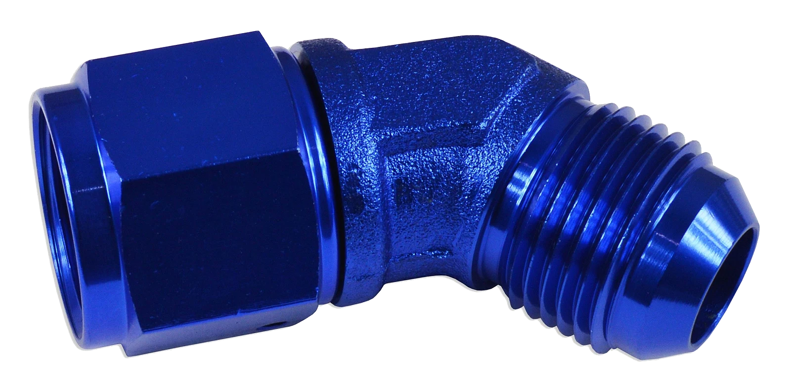 AN4 45' Nypel adapter żeńsko-męski JIC Niebieski