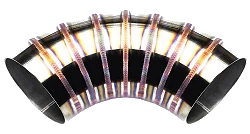 Spawane kolanko nierdzewne 90' 54mm welding porn