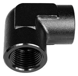 1/2 NPT 90' Nypel adapter żeńsko-żeński Czarny