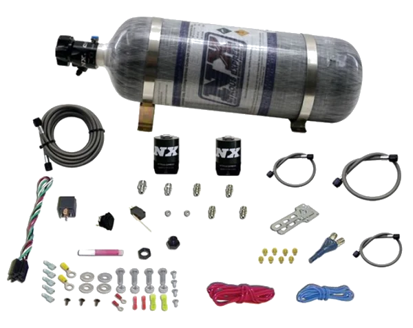 Single Nozzle System with 12Lb Carbon Bottle for All GM EFI (35-50-75-100-150 Hp) Nitrous Express NX 20920-12