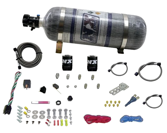 Single Nozzle System with 12Lb Carbon Bottle for All GM EFI (35-50-75-100-150 Hp) Nitrous Express NX 20920-12
