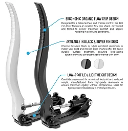 Nuke Performance Hydraulic Handbrake DriftSpec Pro Billet Organic Flow 420mm Silver