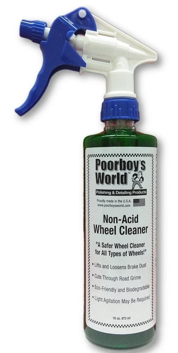POORBOY'S WORLD Non-Acid Wheel and Tire Cleaner do czyszczenia felg kół bezpieczny bez kwasu 473 ml