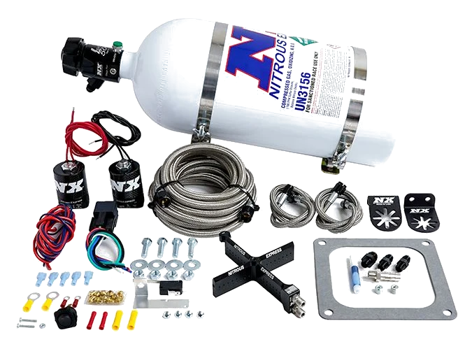 4500 Covert Crossbar Plate System Pro-Power 100-500Hp with 10Lb Bottle Nitrous Express NX 63571-10