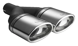 Uniwersalna końcówka tłumika owalna 120×80mm długość 250mm średnica montażowa 55mm - N2-28/55
