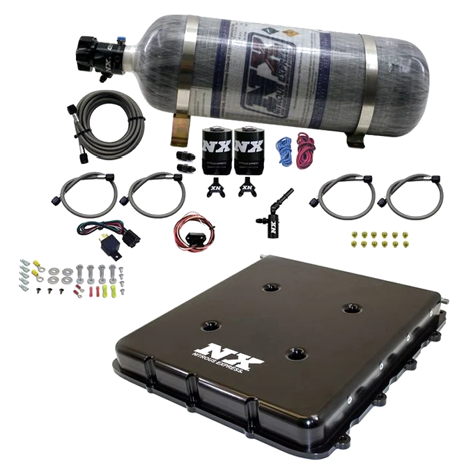 Nitrous System with Billet LT4 Supercharger Lid with 12Lb Bottle Nitrous Express NX 20939-12