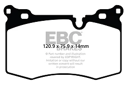 DP41854R Klocki hamulcowe YELLOWSTUFF EBC Brakes Mini Hardtop R56 Clubman R55 Convertible R57 Coupe R58 Roadster R59 Mini Hatch 2nd Gen R56 Works Mini Clubman R55 Works Mini Convertible R57