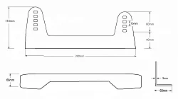 Mocowanie boczne fotela kubełkowego FMIC.Pro 390 × 110 mm