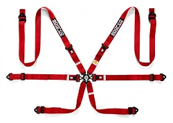 Pasy bezpieczeństwa Sparco 2" 6 punktowe FIA 8853-2016 Czerwone - 04834HPD.R