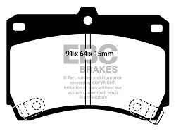 DP884 Klocki hamulcowe ULTIMAX2 EBC Brakes KIA Rio DC Mazda 121 323 Demio Familia Ford South Africa Laser Meteor Tonic Familia GTR AZ3
