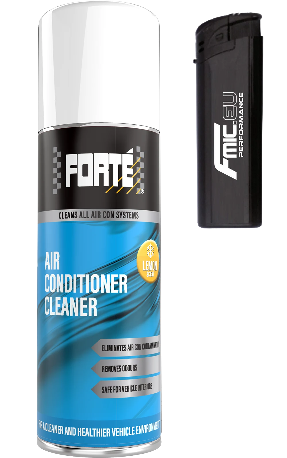 Forte Air conditioner Cleaner Lemon Odgrzybia dezynfekuje czyści klimatyzację w pojazdach 200ml