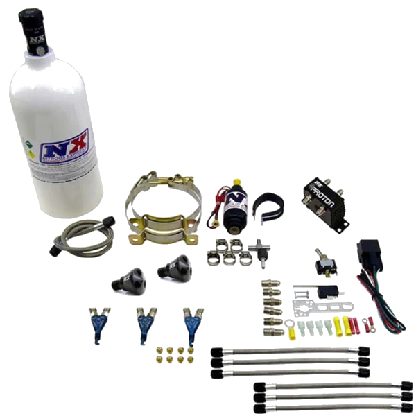 Three Cylinder Proton System with 1.0Lb Bottle Nitrous Express NX 61027-1.0P - USA-NX-61027-1.0P