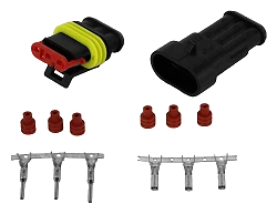 Złącze SUPERSEAL 3-pinowe Kpl gniazdo + wtyczka