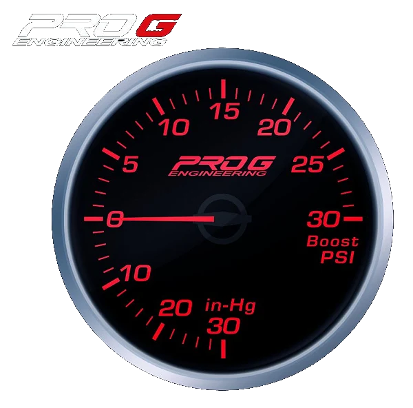 Wskaźnik Pro G Race Series RS, doładowania Boost 30 PSI RED 52mm