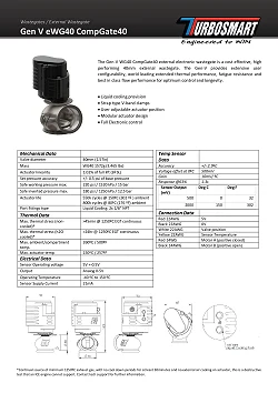 Wastegate Turbosmart GenV eWG40 CompGate40 Electronic Black