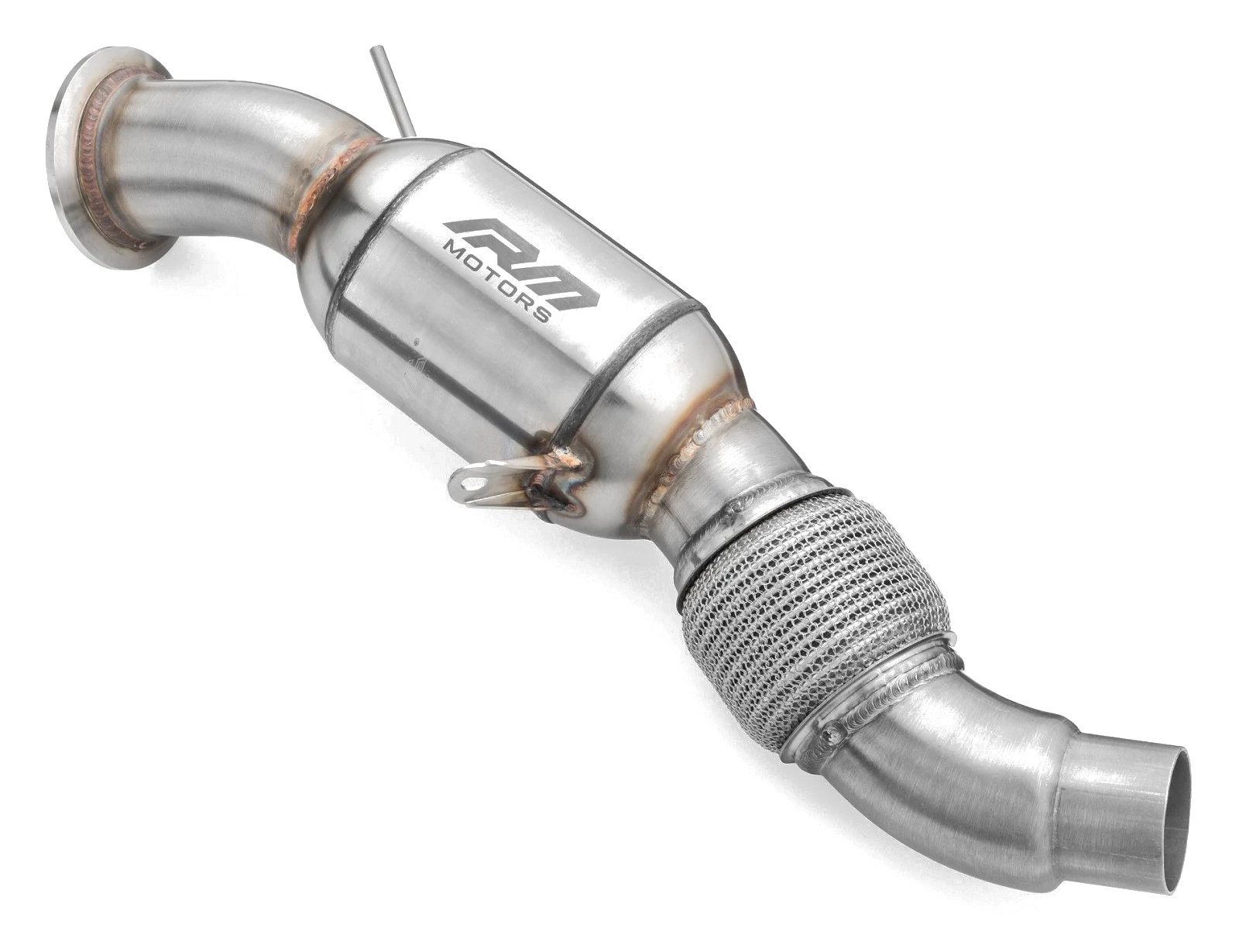Downpipe RM Motors do BMW E90 E60 E83 E71 M57N2 z Katalizatorem Euro 3 100 CPSI