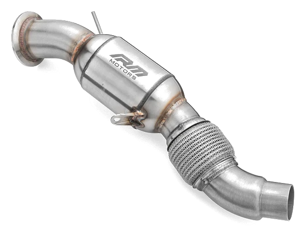 Downpipe RM Motors do BMW E90 E60 E83 E71 M57N2 z Katalizatorem Euro 3 100 CPSI