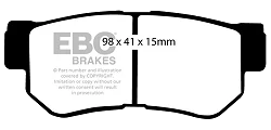 DP41392R Klocki hamulcowe YELLOWSTUFF EBC Brakes Hyundai Getz Santa Fe 1st Gen Sonata Tucson Mk1 XG 25 XG 30 KIA Magentis Sportage JE/KM Hyundai Azera Elantra Santa Fe SM Sonata Tucson XG 30