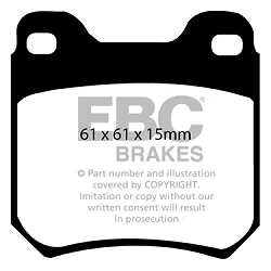 DP675 Klocki hamulcowe ULTIMAX2 EBC Brakes Opel Omega Senator Vectra Vectra i500 Saab 900 VAUXHALL Carlton Estate Carlton Omega Senator Vectra Holden Australia and New Zealand Vectra JR Vect