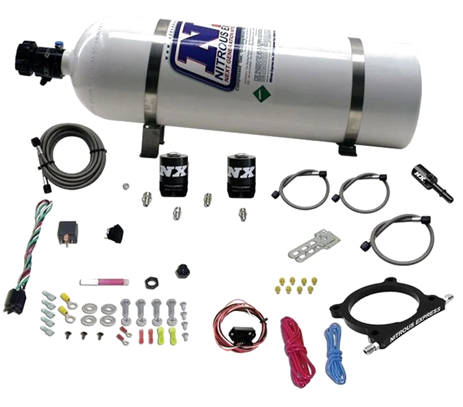 Plate High Output System 50-250Hp with 15Lb Bottle for Ford Coyote 5.0L / Godzilla 7.3L Nitrous Express NX 20951-15