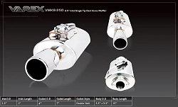 Tłumik aktywny XForce owalny z systemem Varex 13,97cm x 24,13cm x 38,1cm
