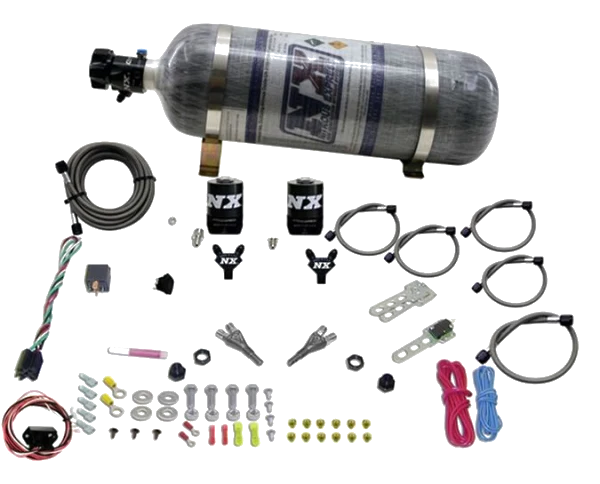 Dual Nozzle (35-150Hp) with 12Lb Carbon Bottle for Nissan / Infiniti Nitrous Express NX 20716-12