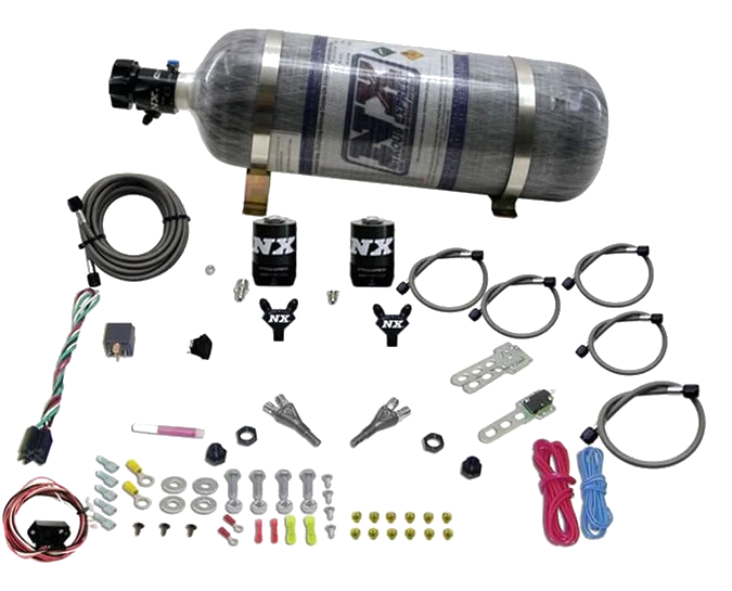 Dual Nozzle (35-150Hp) with 12Lb Carbon Bottle for Nissan / Infiniti Nitrous Express NX 20716-12