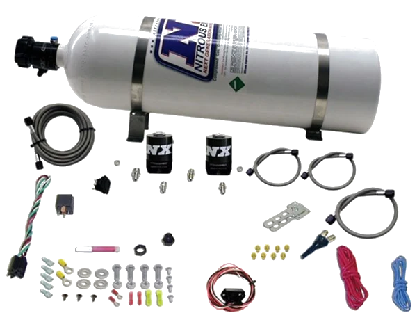 Drive-By-Wire Single Nozzle System with 15Lb Bottle for GM Vehicles (35-150Hp) Nitrous Express NX 20930-15
