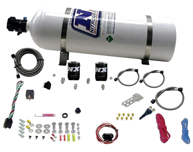 Drive-By-Wire Single Nozzle System with 15Lb Bottle for GM Vehicles (35-150Hp) Nitrous Express NX 20930-15