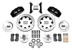Wilwood 140-10738 Zestaw Hamulców Przednich Forged Dynapro 6 Hub 12.19 Wiercony czarny Cadillac Chevrolet GMC Pontiac
