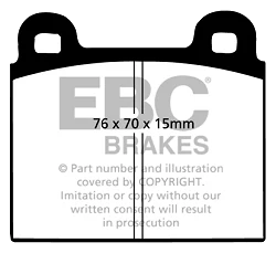 DP8103RP1 Sportowe klocki hamulcowe RP-1 Racing EBC Brakes Alfa Romeo 1750 GTV 2000 GTV Berlina 1750 Berlina 2000 Montreal Spider BITTER CD BMW 1800 2000C 2000CS DINO 246 308 Ferrari 208 246