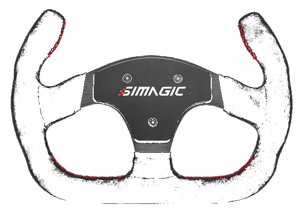 Profesjonalna Kierownica Wyścigowa Alcantara Typ C 325mm SIMAGIC Symulator Simracing