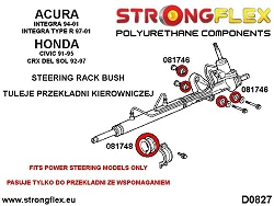 086201A: Zestaw tulei przekładni kierowniczej SPORT Honda Civic