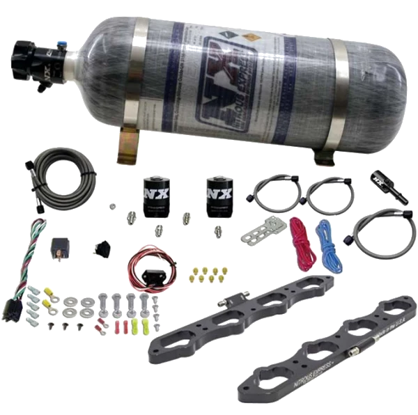 Direct Port Plate System with 12Lb Composite Bottle for Ford Coyote Engine Nitrous Express NX 20956-12
