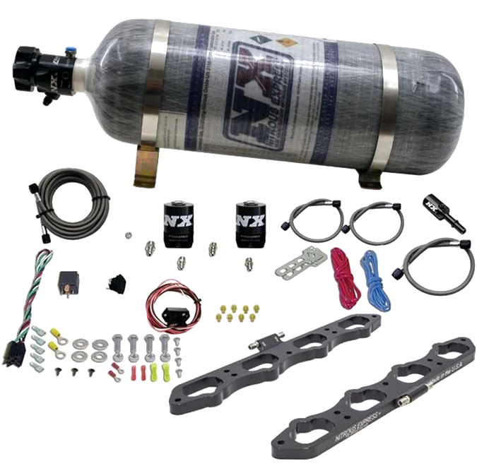 Direct Port Plate System with 12Lb Composite Bottle for Ford Coyote Engine Nitrous Express NX 20956-12
