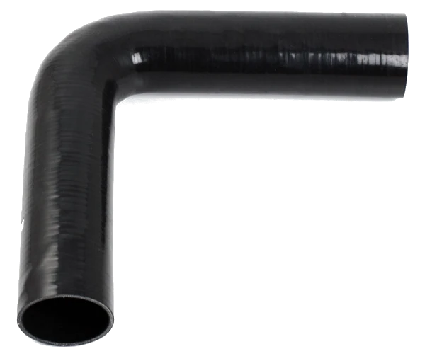 Wąż silikonowy czarny 90 stopni długie ramię 3" (76mm)