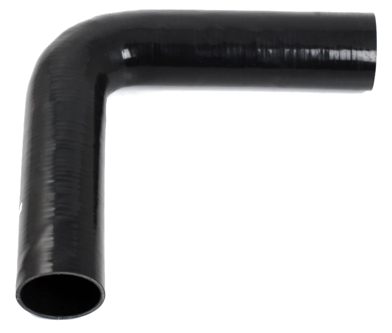 Wąż silikonowy czarny 90 stopni długie ramię 2,5" (63mm)