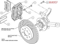 Wilwood 140-12996 Kuty przedni zestaw hamulcowy DPHA 10.32 czerwony Honda Acura