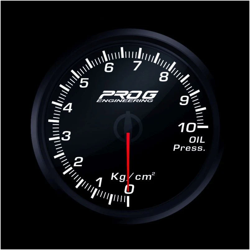 Wskaźnik Pro G Race Series RC, ciśnienia oleju Kg/cm2 WHITE 52mm