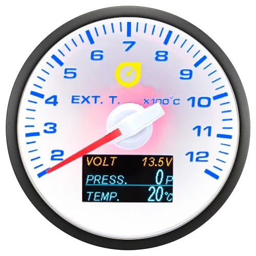 Auto Gauge 60mm - 4in1 Wskaźnik EGT Napięcia Ciśnienia Temperatury