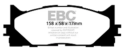 DP41790R Klocki hamulcowe YELLOWSTUFF EBC Brakes Toyota Camry Lexus ES300h ES350 Toyota Avalon Camry Toyota Australia and New Zealand Aurion Camry