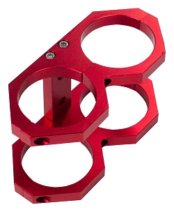 JRspec Podwójne mocowanie pompy paliwa 60mm typ 2 czerwony