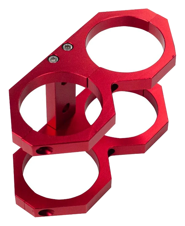 JRspec Podwójne mocowanie pompy paliwa 60mm typ 2 czerwony