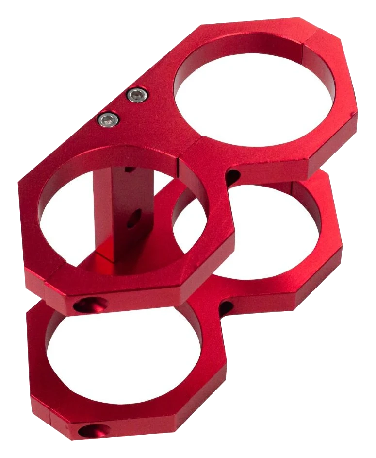 JRspec Podwójne mocowanie pompy paliwa 60mm typ 2 czerwony