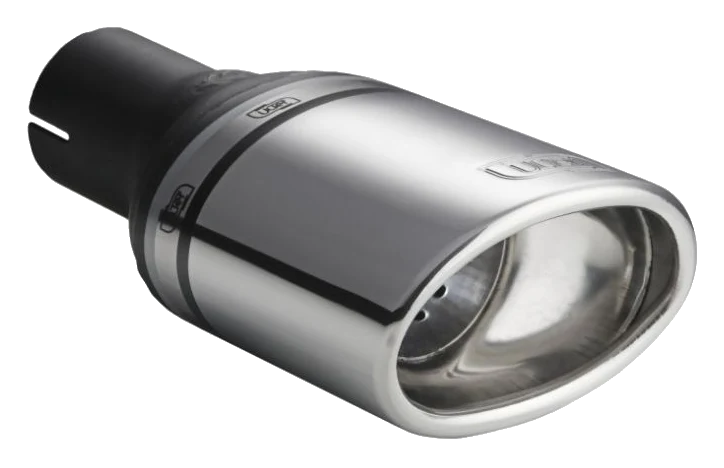 Uniwersalna końcówka tłumika owalna 120×80mm długość 120mm średnica montażowa 45mm - N1-28/45