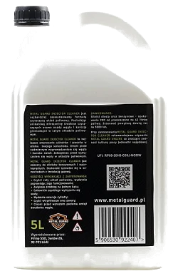 Dodatek Do Paliwa Metal Guard Injector Cleaner CLP czyści wtryskiwacze i układ paliwowy 5L + gratis 200ml