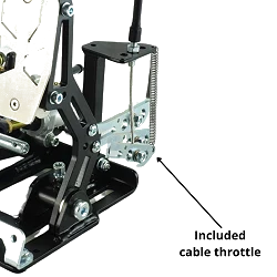Pedalbox Kart Cross SMG Mocowany do Podłogi z Podparciem Stopy RacingPedalBoxes
